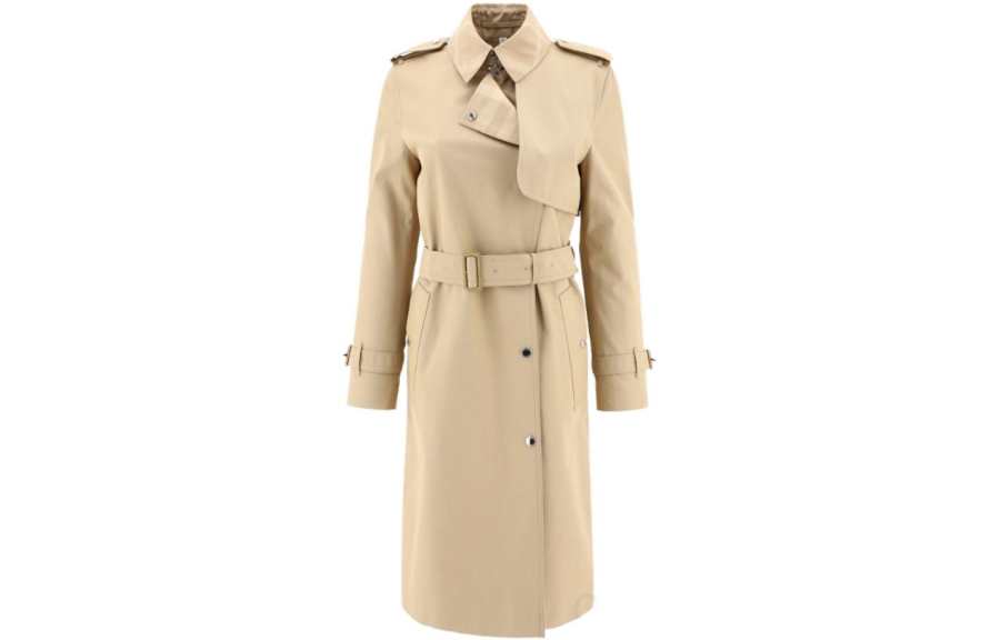 Burberry Trench Coats Women's Khaki Lapel Moderate Other