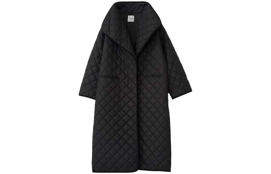 TOTEME Puffer Jackets Women's Black Lapel Moderate Other
