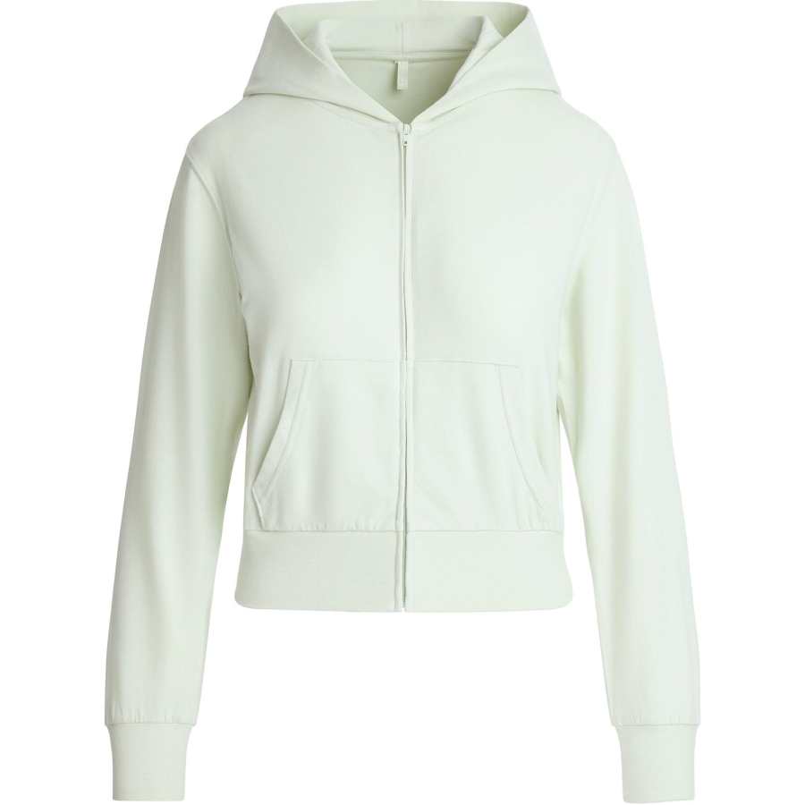 Skims SS25 COTTON JERSEY ZIP UP HOODIE Sweatshirt Women's Spearmint/Spearmint