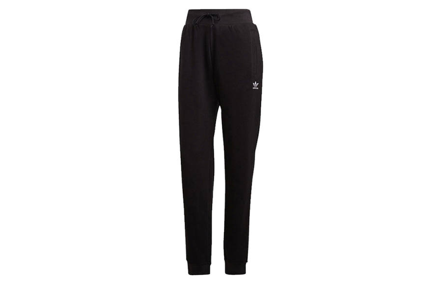 Adidas Originals Casual Pants Women's Black Moderate Straight Fit Pants
