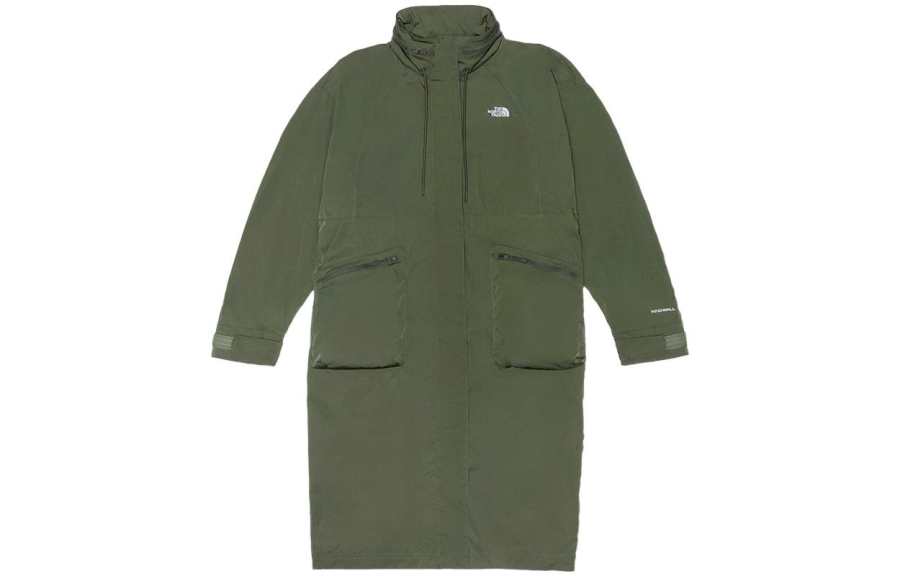 THE NORTH FACE FW22 Pioneer Design Collection Trench Coats Women's Green Hooded Moderate