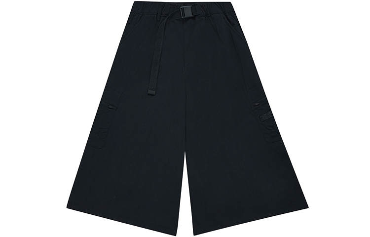 FILA FUSION Casual Pants Women's Pitch Black Moderate Wide Leg Pants