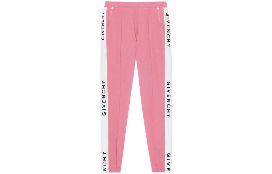 Givenchy Givenchy Knitted Sweatpants Women's Pink Moderate Straight Fit Pants