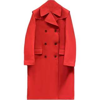RAF SIMONS Coats Women's Red Lapel Moderate