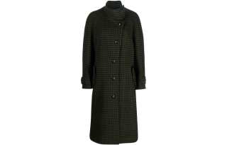 LOW CLASSIC Coats Women's Green Stand Collar Moderate