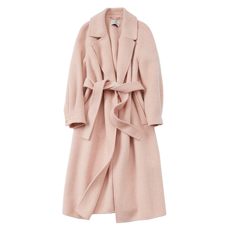 XIANGYING Coats Women's Pink Suit Collar Moderate