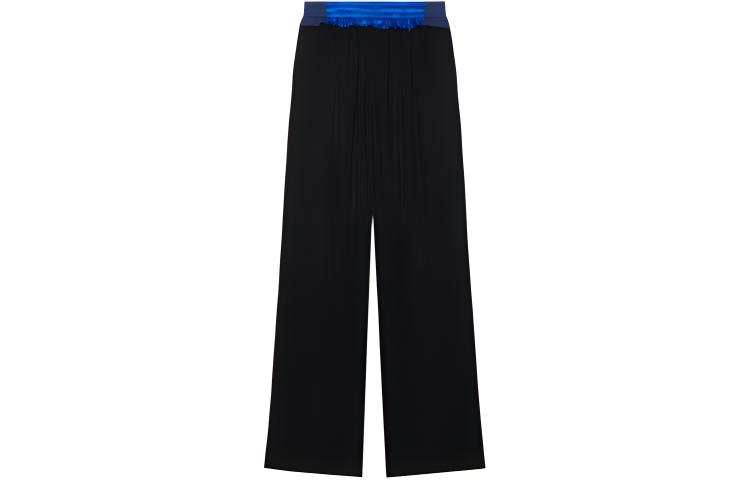 Balenciaga Casual Pants Women's Black Moderate Straight Fit Pants