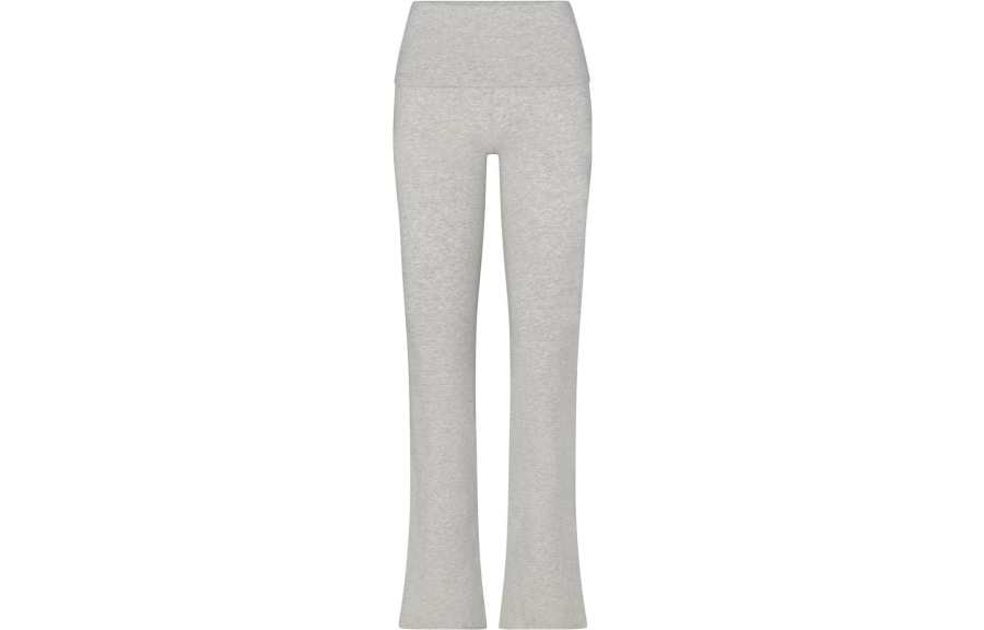 Skims COTTON JERSEY FOLDOVER PANT Casual Pants Women's LIGHT HEATHER GREY/Light Heather Gray