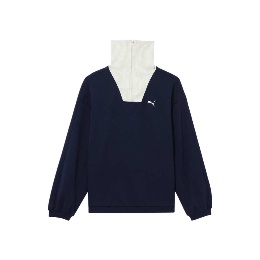 PUMA COLLECTIVE SS25 FEMME HALF ZIP CREW Sweatshirt Women's Marine Blue