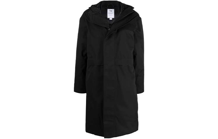 Y-3 Y 3 Parka Coats Women's Black Hooded Moderate