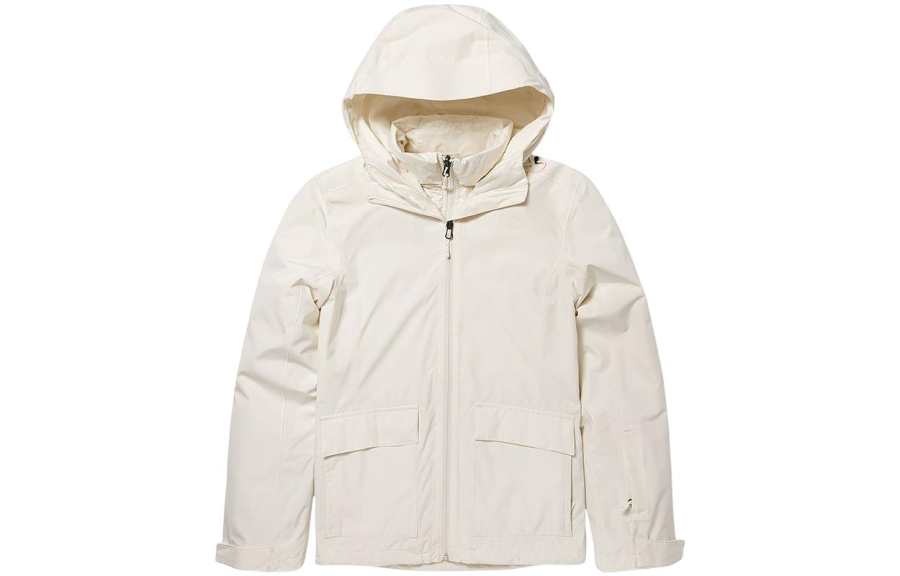 THE NORTH FACE Outdoor Hiking Waterproof And Windproof Windbreaker Jacket Women's Ecru