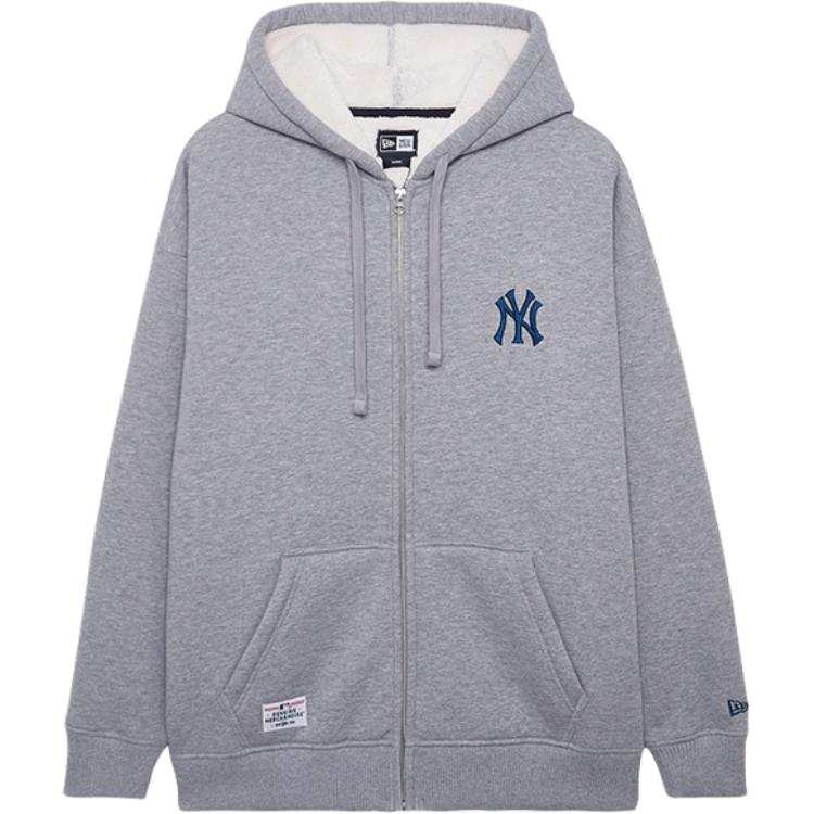 New Era Sweatshirts Women's Dark Gray Hooded Thickened Cardigan