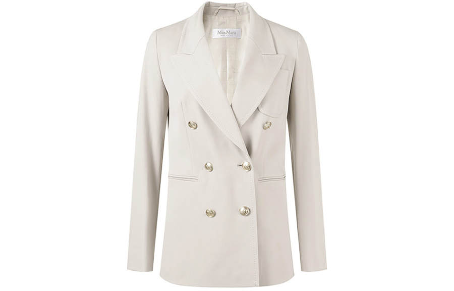 MaxMara Business Suit Coat Women's Beige Gray