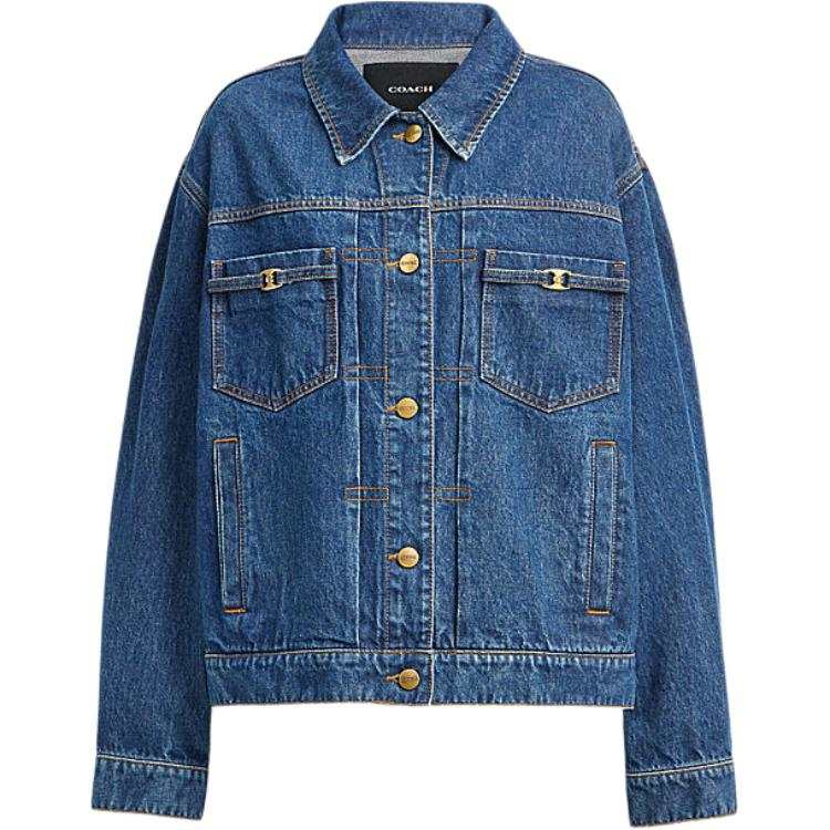 COACH COACH SS24 Denim Jacket Women's Blue