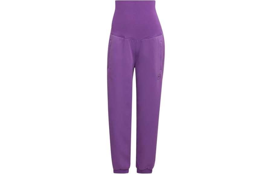 Adidas Adidas Knitted Sweatpants Women's Purple Moderate Straight Fit Pants