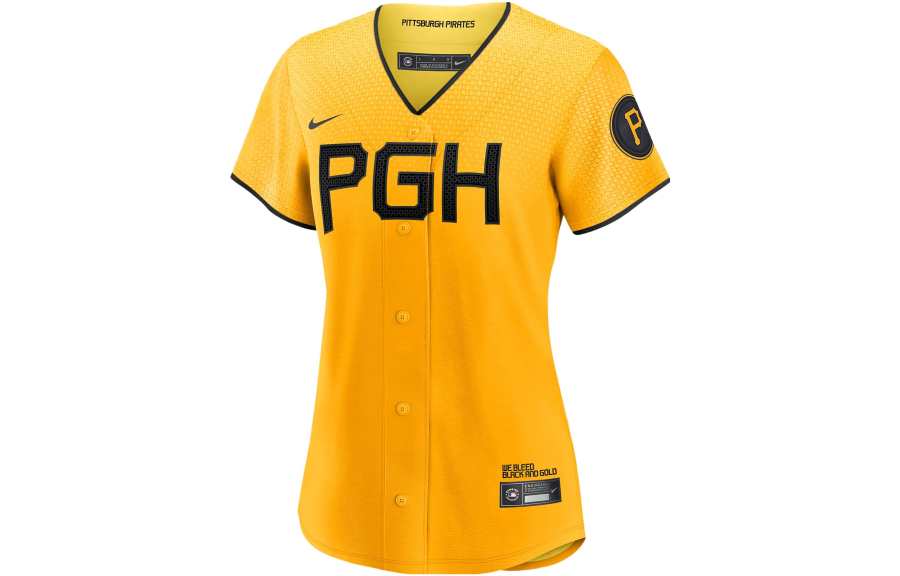 Nike Nike Baseball Jerseys Women's Yellow V Neck Moderate Straight Fit