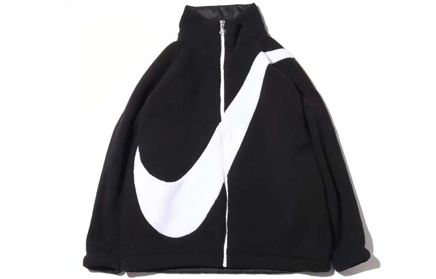 Nike Nike Large Logo Sherpa Reversible Fleece Lined Velvet feel Coat US Version Women's Black