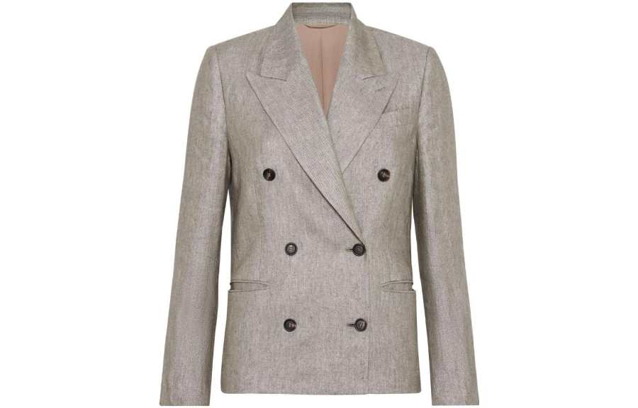 Brunello Cucinelli Brunello Cucinelli Double Breasted Straight Hem Blazer