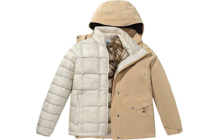 Columbia Waterproof And Windproof To Keep Warm Windbreaker Jacket Women's Khaki