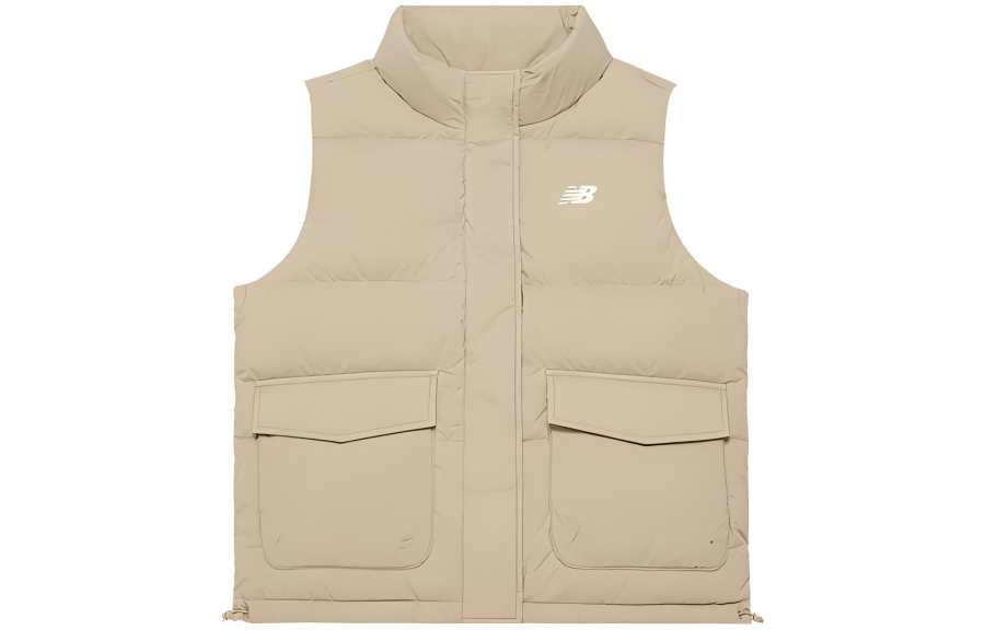 New Balance New Balance Down Vests Women's Beige Stand Collar Moderate Other