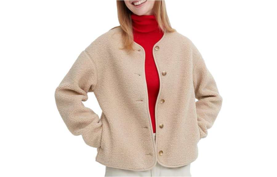 UNIQLO Velvet feel Coat Women's Beige