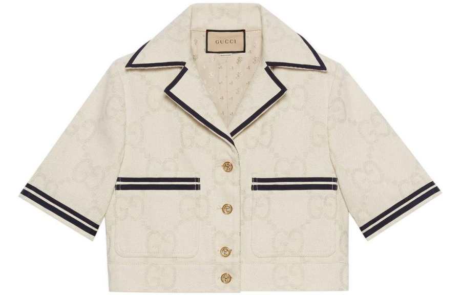 GUCCI 【Previous Season】maxi-GG pattern cropped jacket