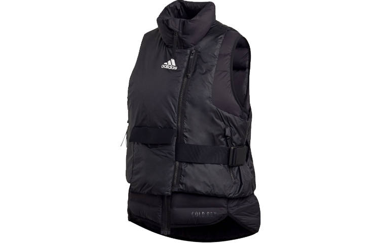 Adidas Adidas Vests Women's Black Stand Collar Moderate Urban Techwear