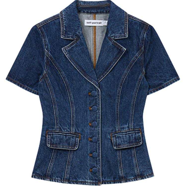 Self-portrait Self portrait Business Suit Women's Denim Blue