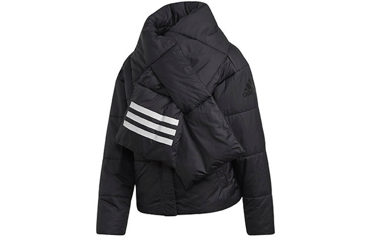 Adidas Adidas Puffer Jackets Women's Black Scarf Collar Moderate Detachable