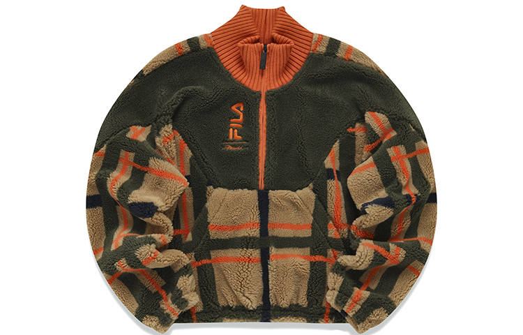 FILA X 3.1 Phillip Lim 3.1 Phillip Lim Collaboration Collection Velvet Jackets Women's Rotten Leaf Brown Stand Collar Moderate
