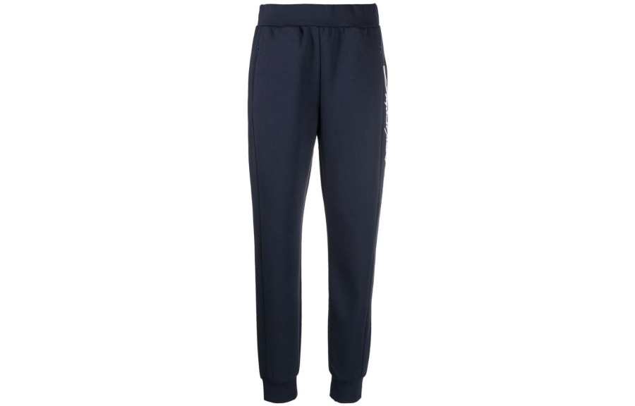 EMPORIO ARMANI Knitted Sweatpants Women's Moderate Straight Fit Pants