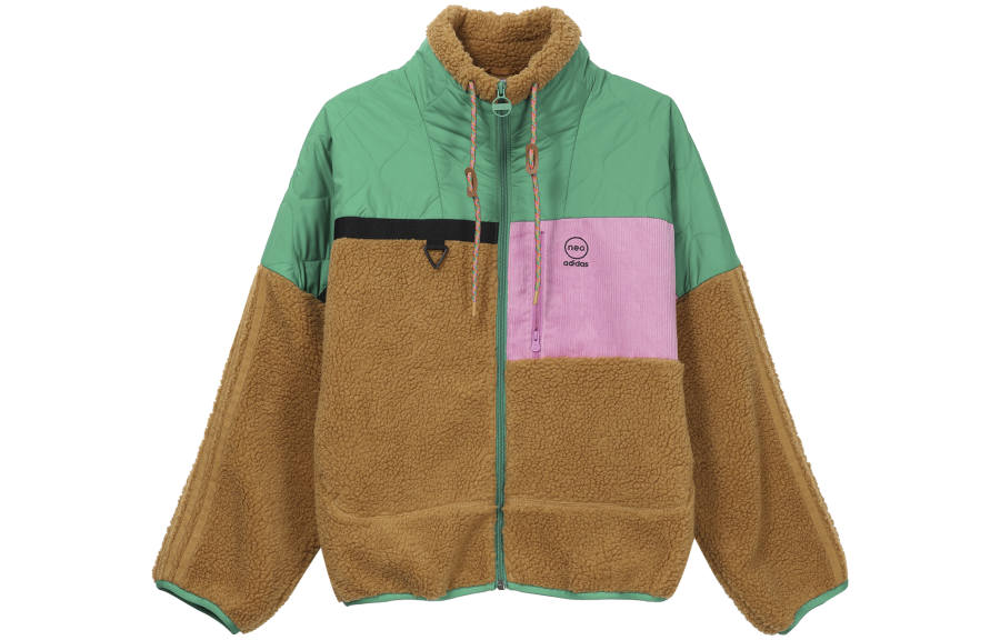 Adidas Neo Velvet Jackets Women's Brown Stand Collar Moderate