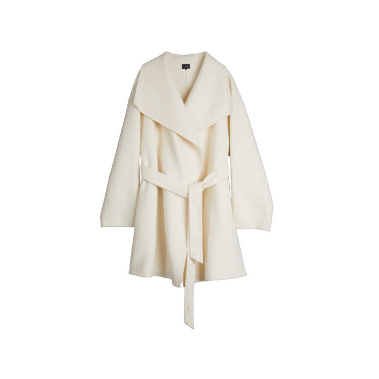 ELLE Coats Women's Apricot Lapel Thickened