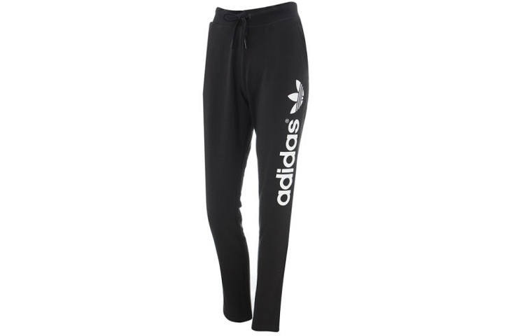 Adidas Originals Knitted Sweatpants Women's Black Moderate Slim Fit Pants