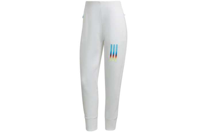 Adidas Adidas Knitted Sweatpants Women's White Moderate Slim Fit Pants