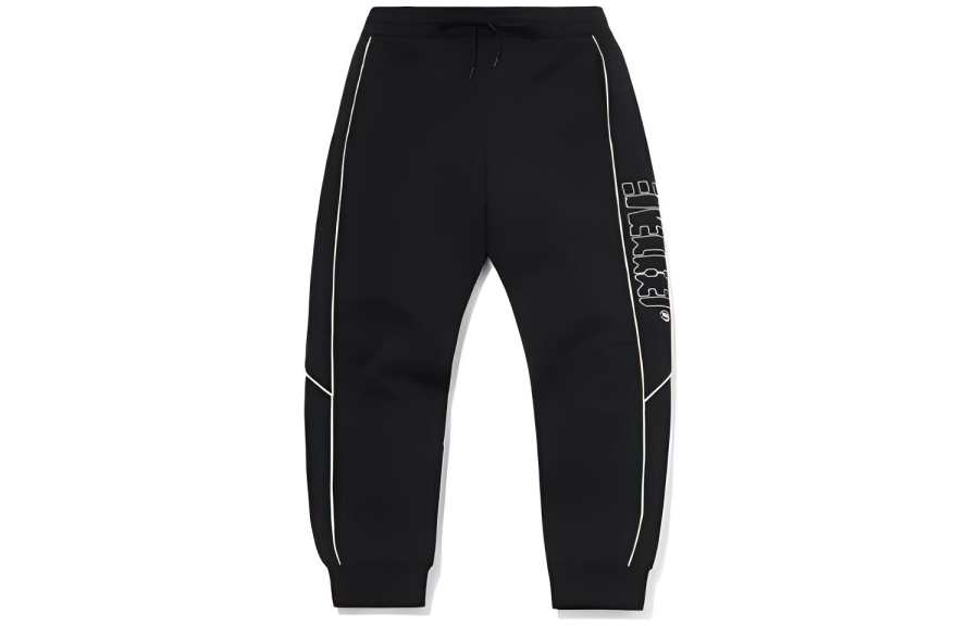 Li-Ning Li Ning BADFIVE Knitted Sweatpants Women's Black Moderate Straight Fit Pants