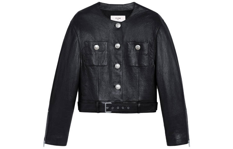CELINE Furs Women's Black Crew Neck Moderate