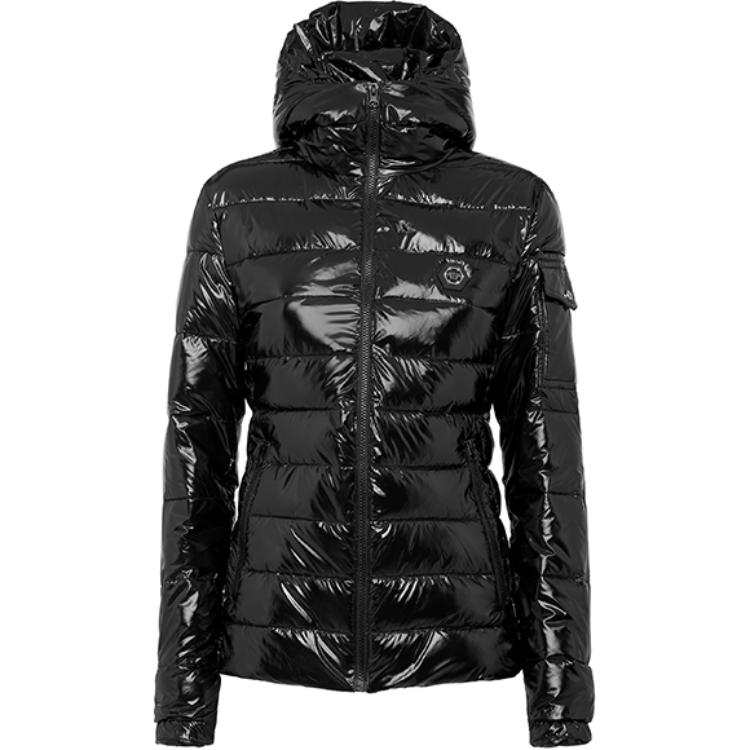 Philipp Plein high-shine hooded down jacket