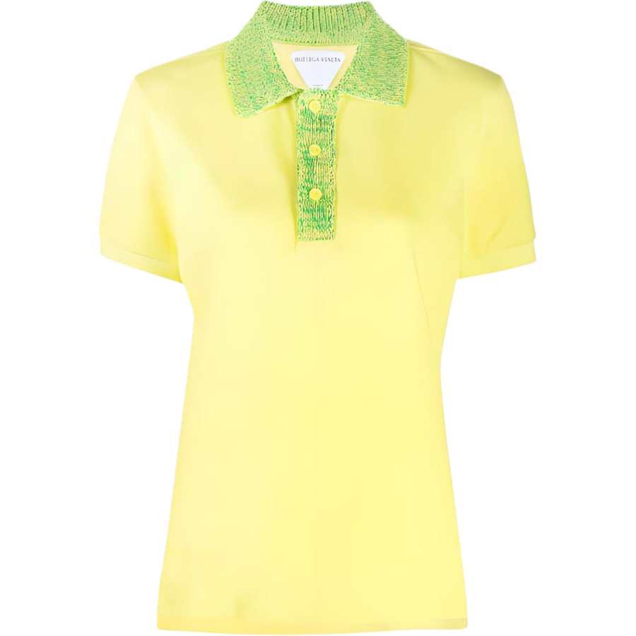 Bottega Veneta crochet-collar polo shirt