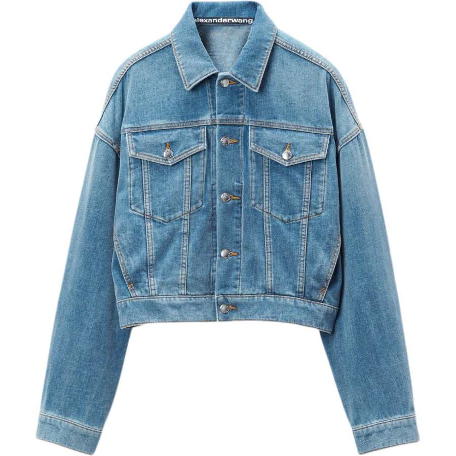 Alexander Wang Alexander Wang Cropped Denim Jacket
