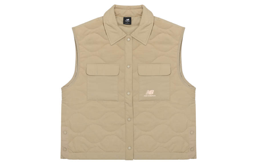 New Balance New Balance Vests Women's Khaki Lapel Moderate Workwear