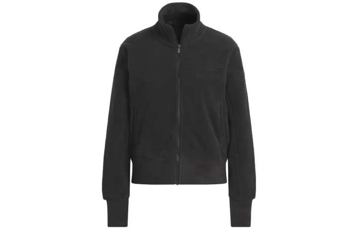 Adidas Adidas Velvet Jackets Women's Black Stand Collar Moderate