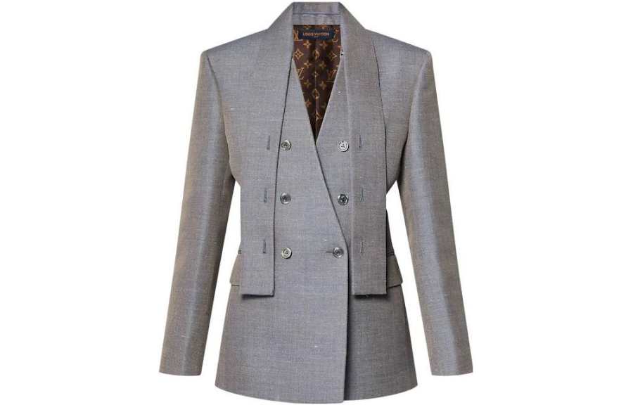 LOUIS VUITTON LOUIS VUITTON Lavaliere Collar Wool Gabardine Blazer