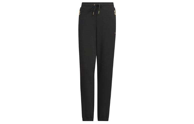 Adidas Originals Knitted Sweatpants Women's Black Moderate Cuffed Pants
