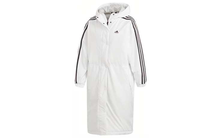 Adidas Adidas Puffer Jackets Women's White Hooded Moderate Other