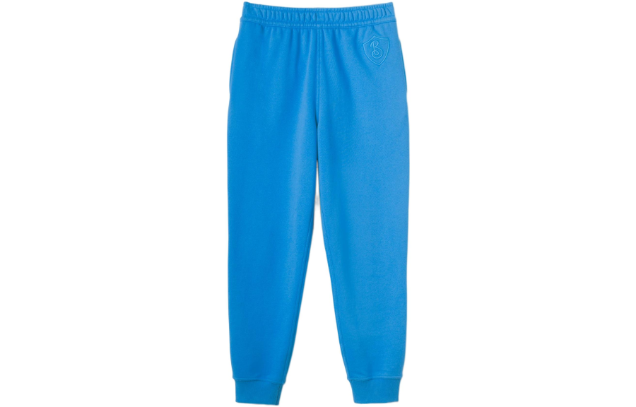 Burberry embroidered-letter motif cotton track pants
