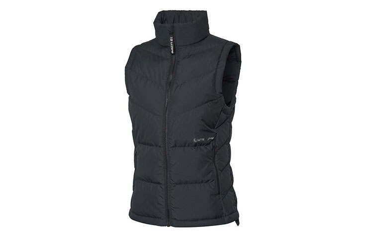 Li-Ning Li Ning Down Vests Women's New Standard Black Stand Collar Moderate Urban Techwear