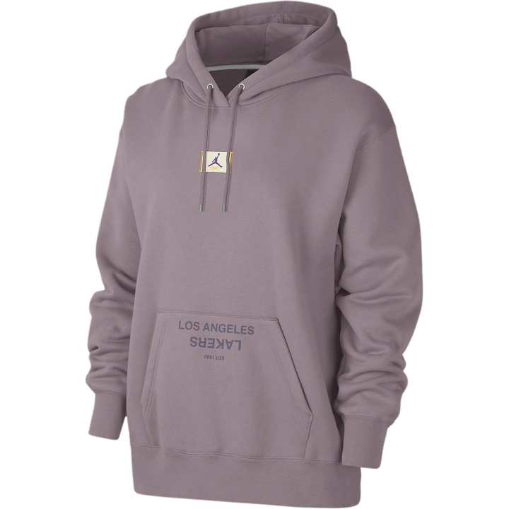 Jordan Jordan Los Angeles Lakers Flight Fleece Women's Jordan Nba Satin-Lined Pullover Hoodie