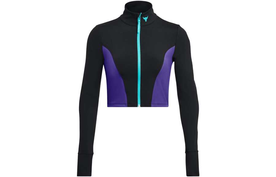 Under Armour Johnson Cropped Coats Women's Black Purple Stand Collar Moderate