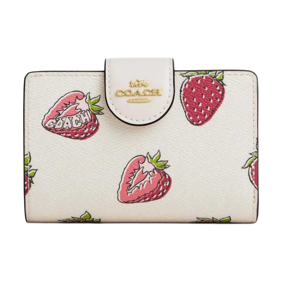 COACH COACH Coated Canvas Wallet Women's White